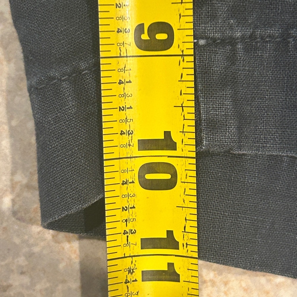 Gap Short Mens 32x10 Washed Black Linen Cotton Chino Lightweight 201283-00 - Picture 6 of 8